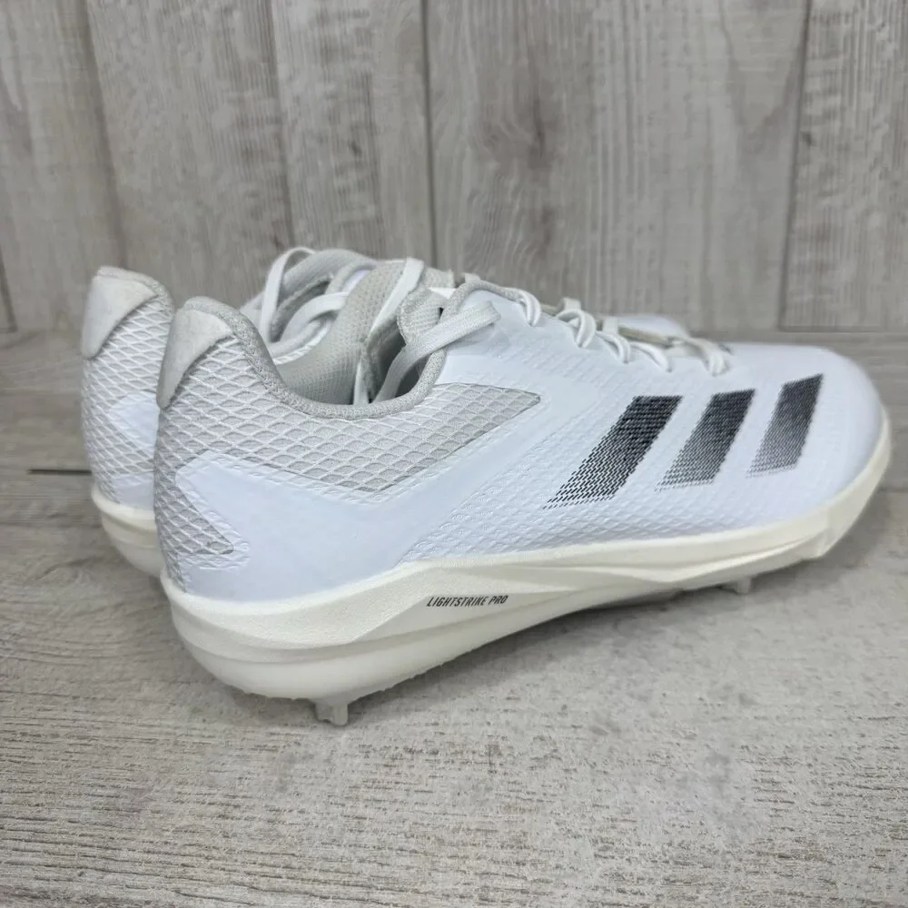 Adidas Adizero Electric Baseball Metal CLEATS Men Size 13 White/Black Metallic
